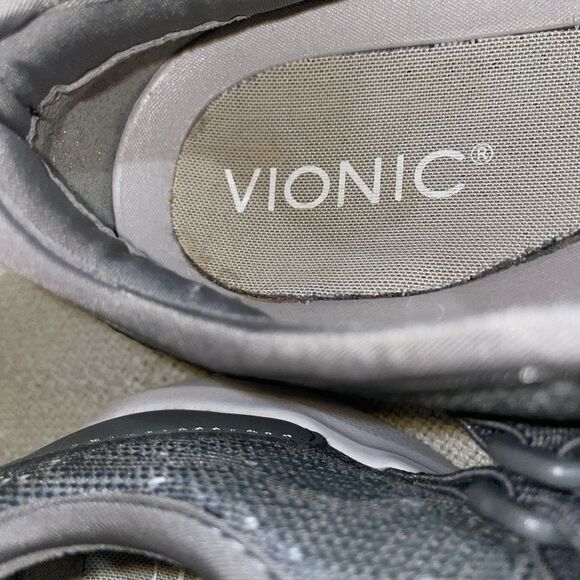 Vionic Women’s Athleisure Mary Jane’s Size 7 M Gray Fabric Active Comfort Casual - Picture 2 of 12